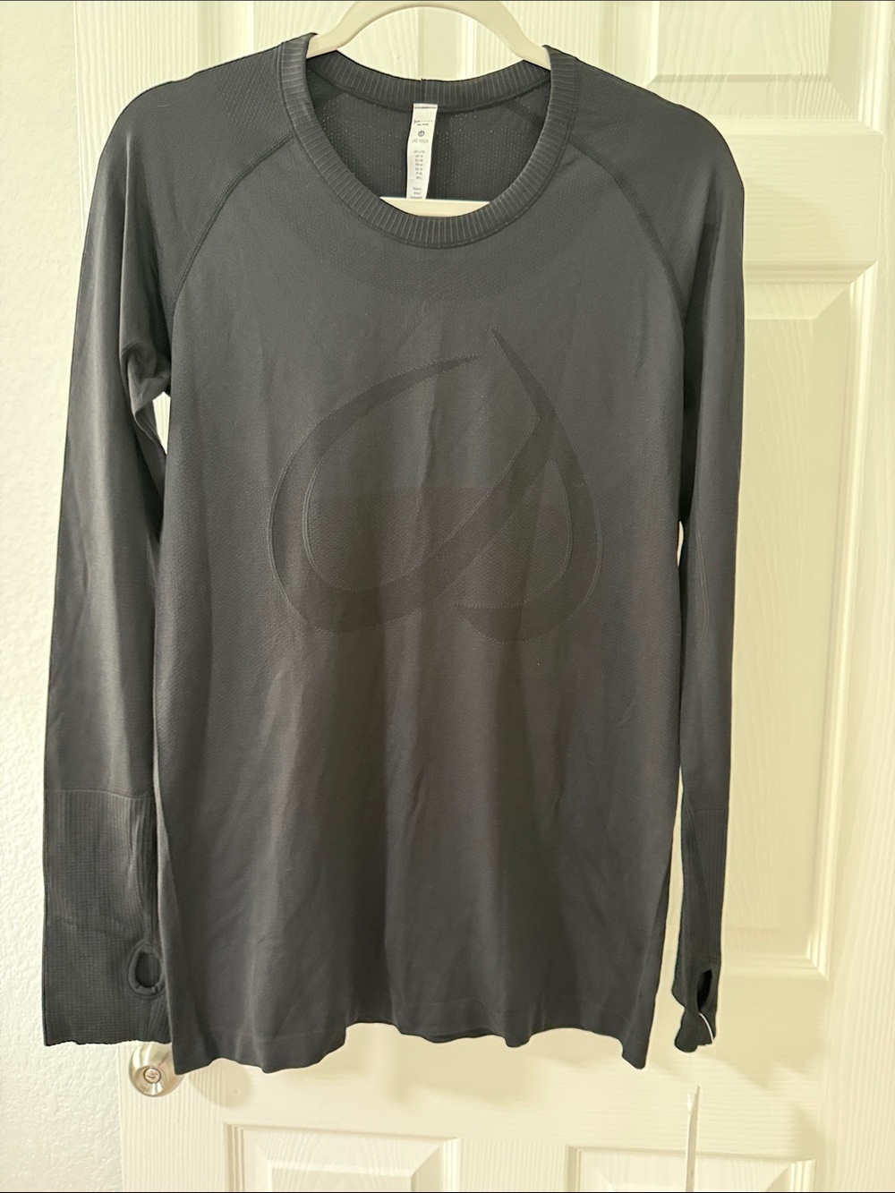 CRZ YOGA Black Athletic Top with Logo Tag